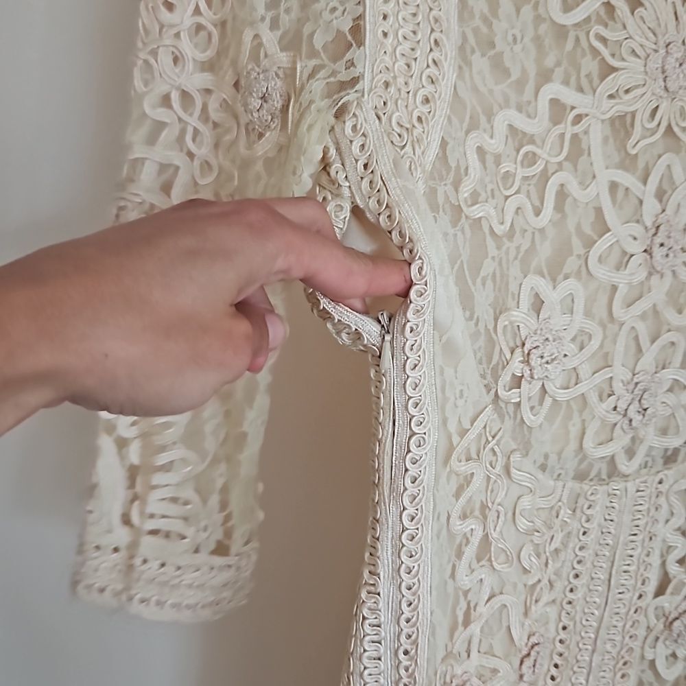 Sue Wong 3/4-Sleeve Embroidered Sheath Dress - Picture 8 of 11
